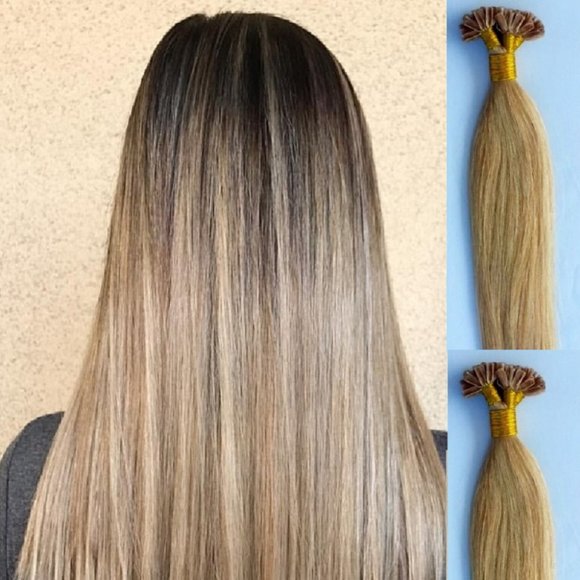 18″ 100 grams100 strands U Tip (Nail Tip) Beaded Fusion #18